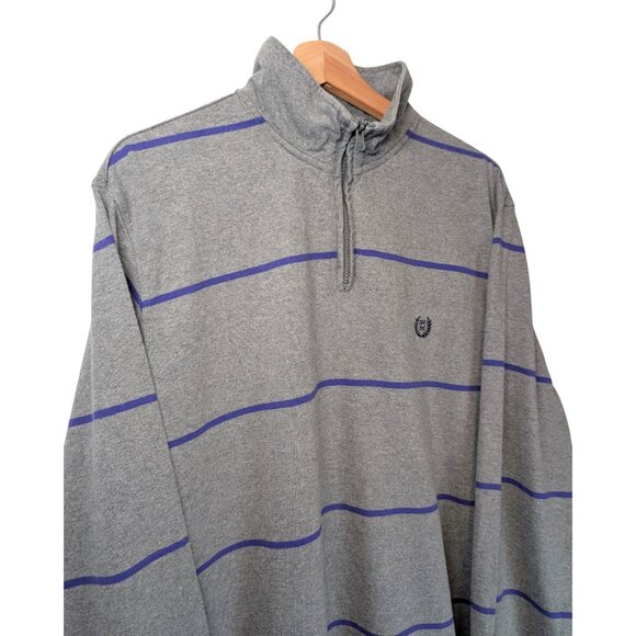 Chaps Mens XL shirt long sleeve Quarter Zip Pullover Y2K Preppy Casual layer - Picture 2 of 11